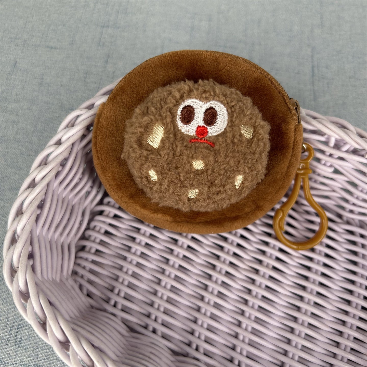 Women's Wallet Cute Plush Cookies Coin Purse Children's Gift Storage Bag Biscuit Portable Wallet
