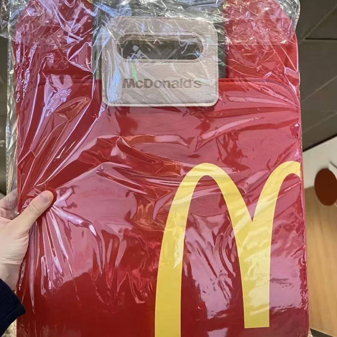 McDonald's Women's Limited Felt Portable Storage Bag Multi-Purpose Fashion Handbag Suitable for Daily Travel and Collection
