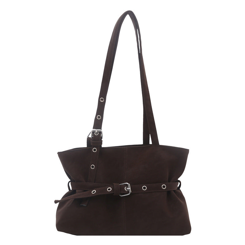 New Locomotive Style Underarm Bag Women's Korean-Style Large Capacity Commute Minimalist Shoulder Handbag