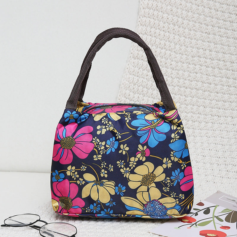 Stylish Waterproof Nylon Handbag with Floral Print for Women - Perfect for Daily Use and Travel