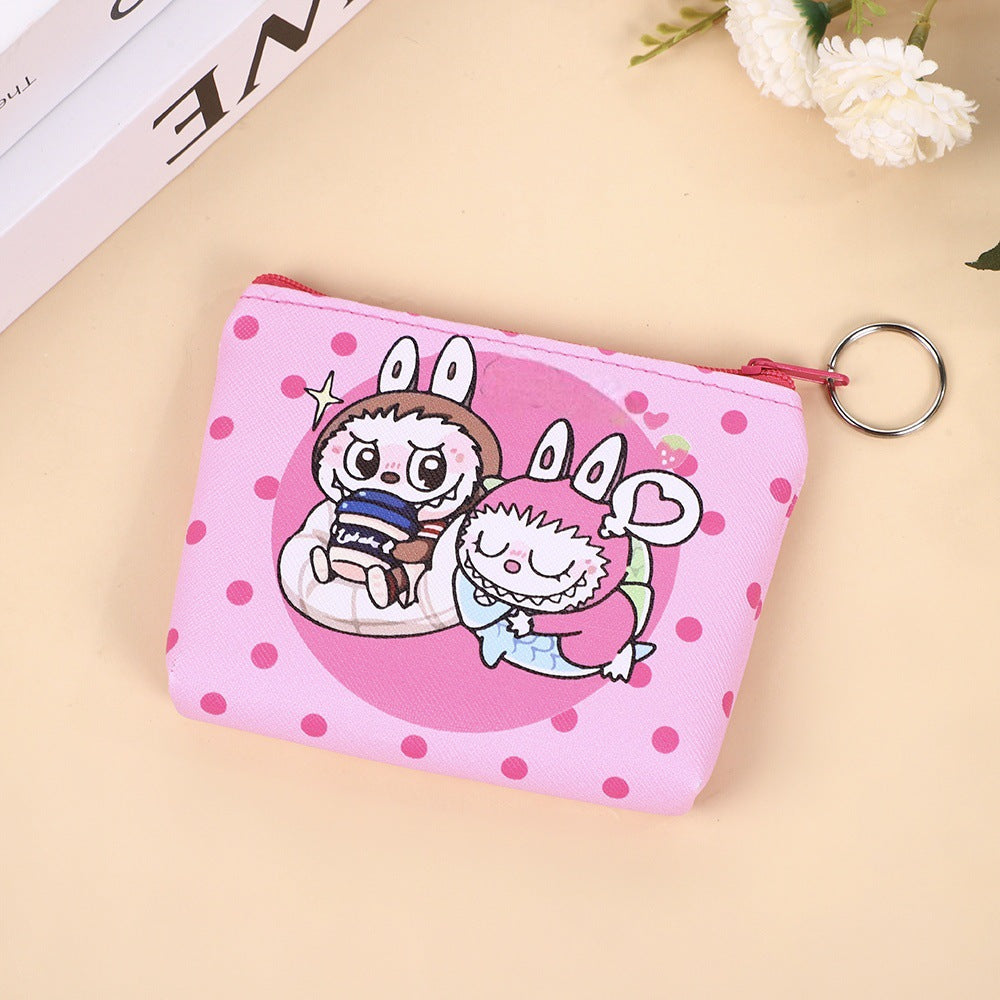 Korean Style Cute Student Cartoon Small Wallet Coin Purse Storage Macaron