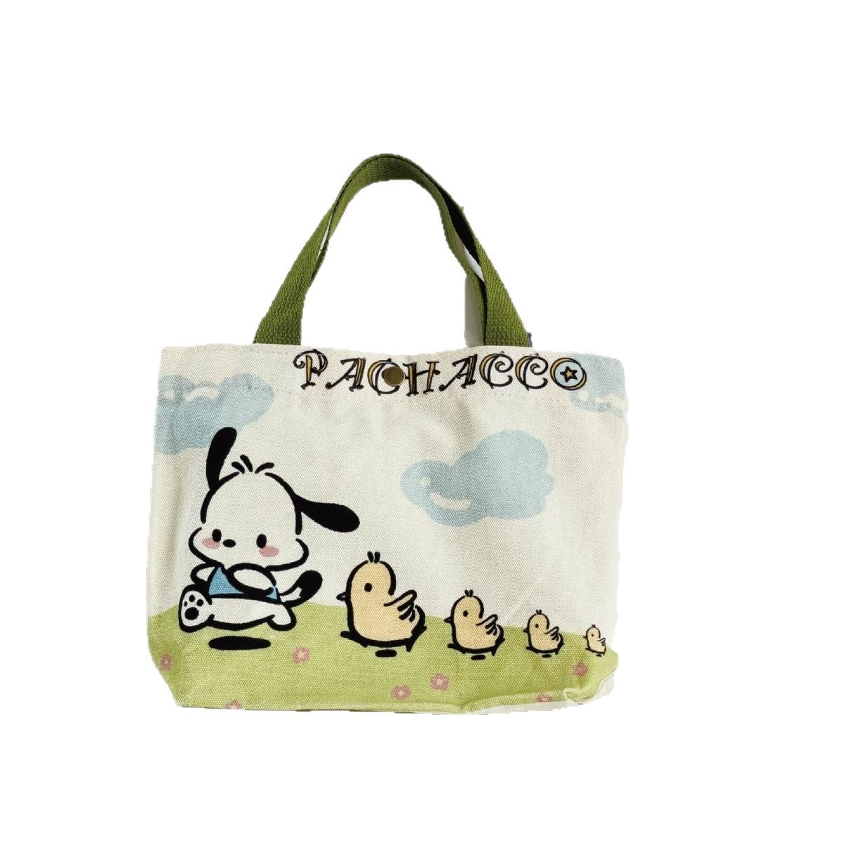 Cute Cartoon Canvas Tote Bag for Daily Use, Perfect for Students and Office Workers with Pochacco Design
