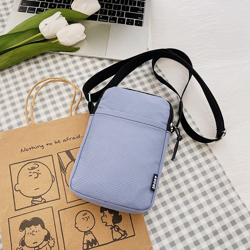 Trendy Simple Casual Shoulder Messenger Bag New Fashion Cell Phone Bag Street Travel Western Style Small Square Bag
