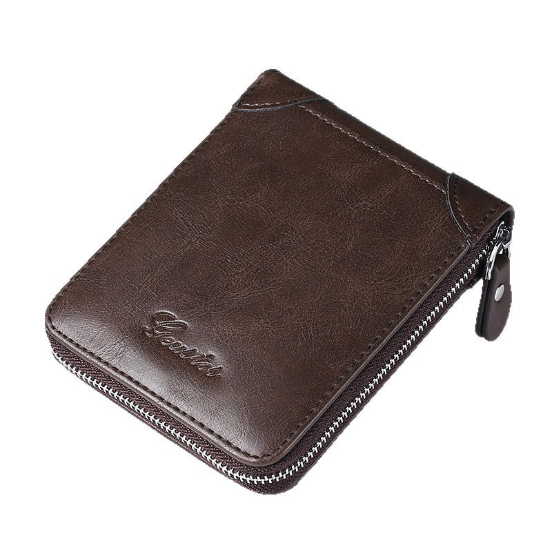 New Men's Short Chic Wallet Interlayer Coin Pocket Design Can Store High-End Business Leisure Style
