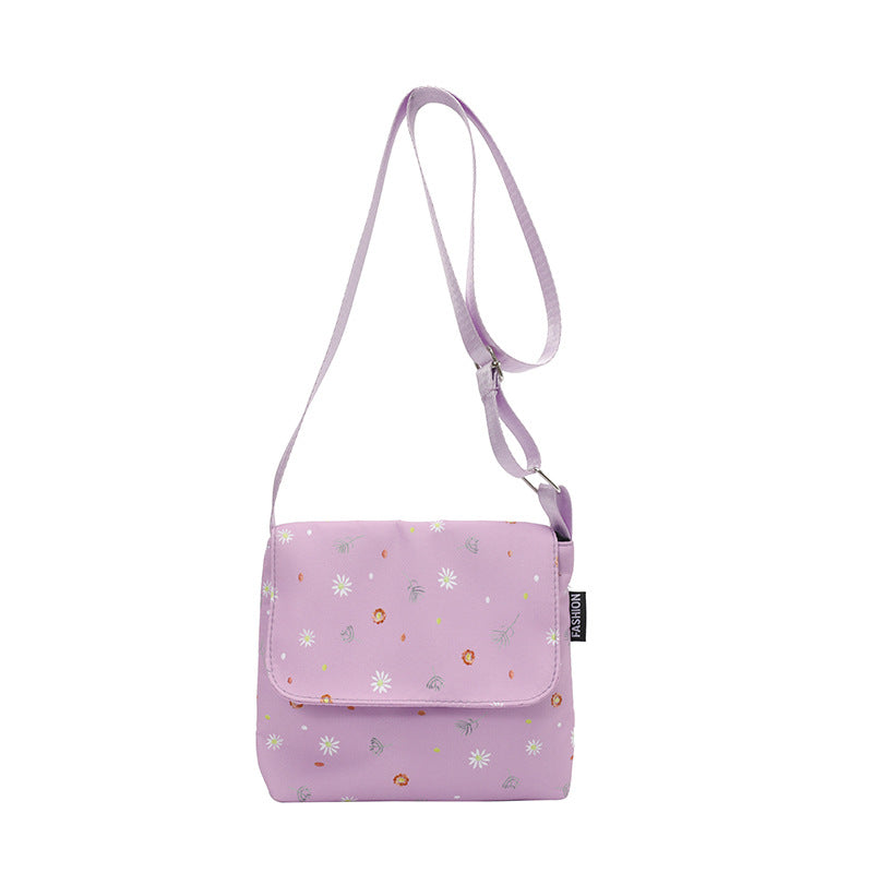 Chic Floral Crossbody Bag for Women - Soft Polyester Shoulder Bag with Zipper Closure and Stylish Flower Pattern