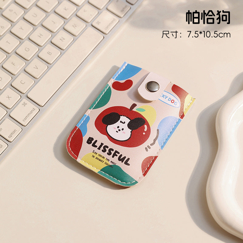 Cartoon Pull-out Card Holder Female Cute Portable Card Holder Multiple Card Slots ID Storage Bag Personality Student Small Card Clamp