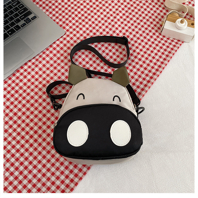 Cute Animal Cartoon Backpack for Kids - Stylish Dual-Shoulder Bag with Zipper Closure and Phone Pocket