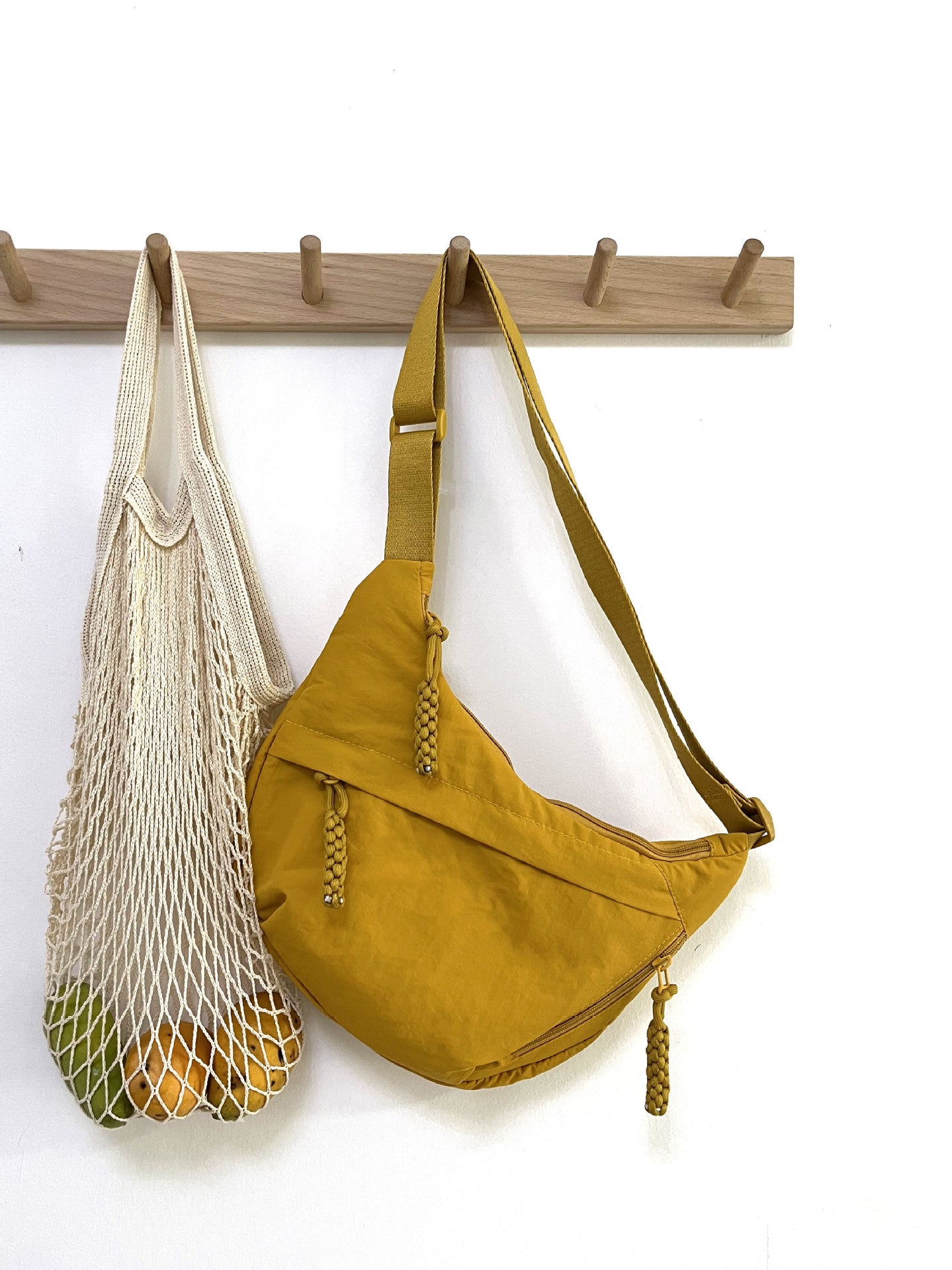 Fashion Cloth Bag Female Student Satchel Nylon Crossbody Cloth Bag Large Capacity Shoulder Bag Japanese Dumpling Bag