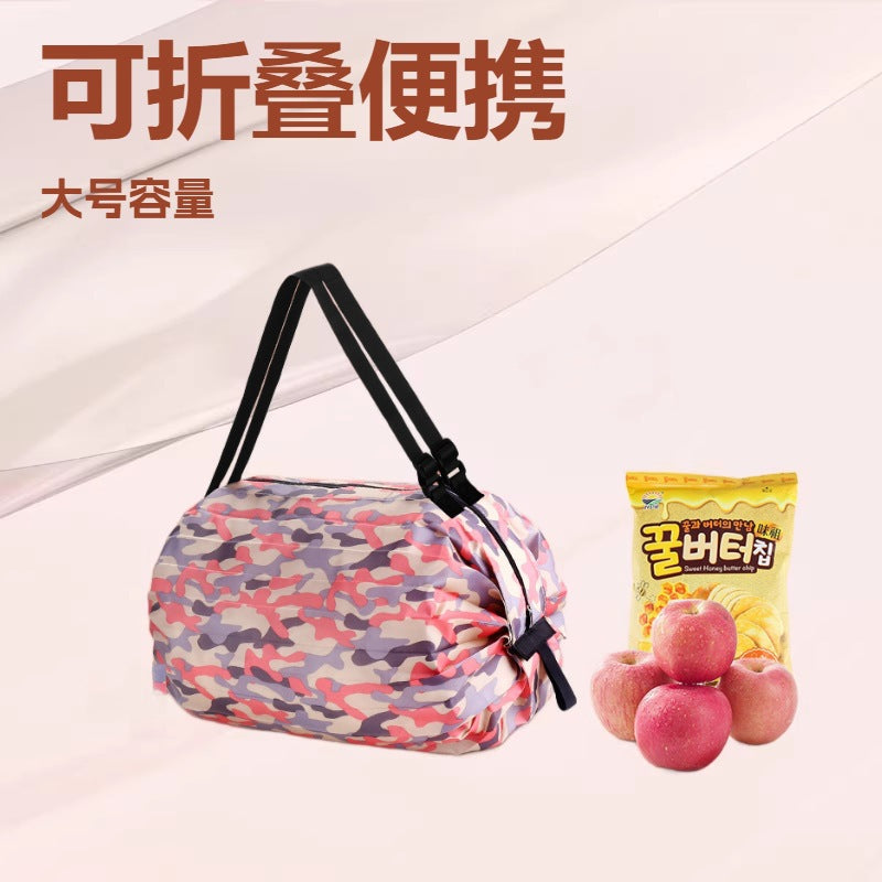 Foldable Supermarket Shopping Bag Women's Travel Sling Bag Portable Large Eco-friendly Shopping Handbag
