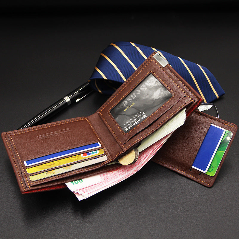 Slim Men's Wallet with Multiple Card Slots, Lightweight and Expandable Design for Everyday Use