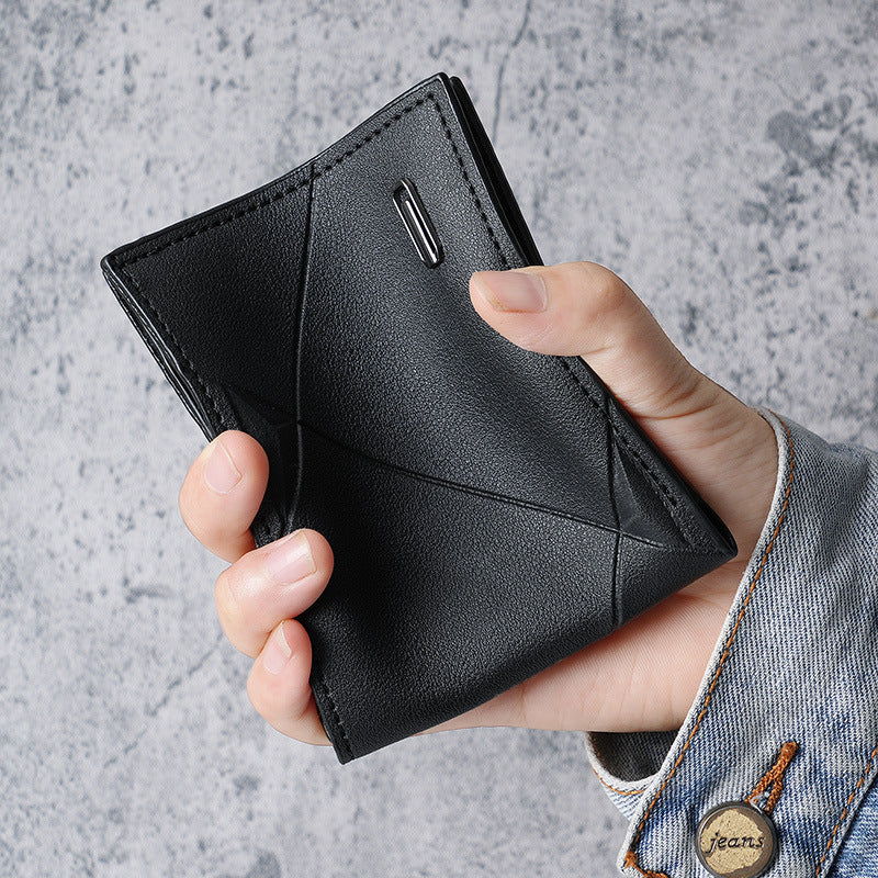 New Men's Wallet Short Multiple Card Slots Fashion Leisure Wallet Thin