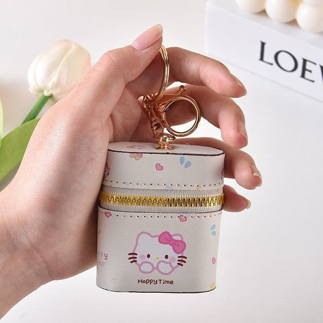 KT Earphone Bag Fashion Lipstick Pack Trendy Unique Cylinder Storage Pendant Cute Cartoon Jewelry Bag