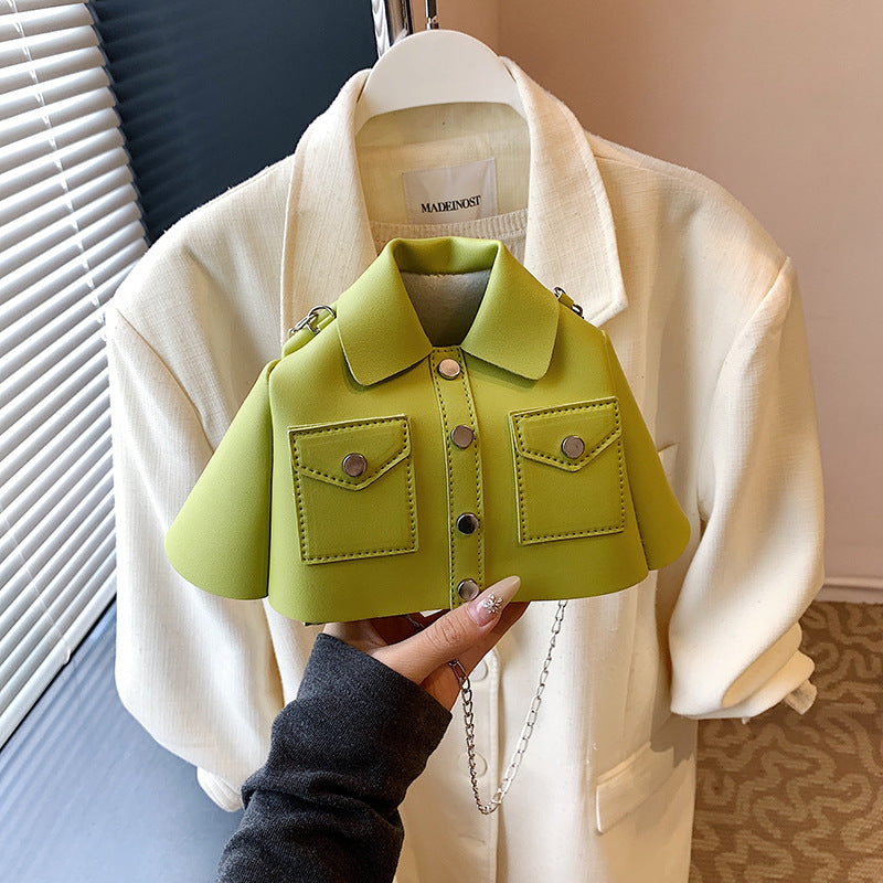 Niche Personality Design Shoulder Bag New Candy Color Fashion Shirt Bag Women's Chain Crossbody Small Square Bag