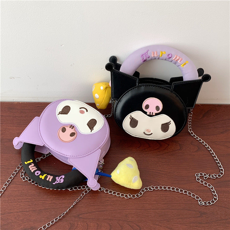 Cute Kawaii My Melody Handbag with Bow and Chain Strap, Perfect for Daily Use and Fashion Lovers