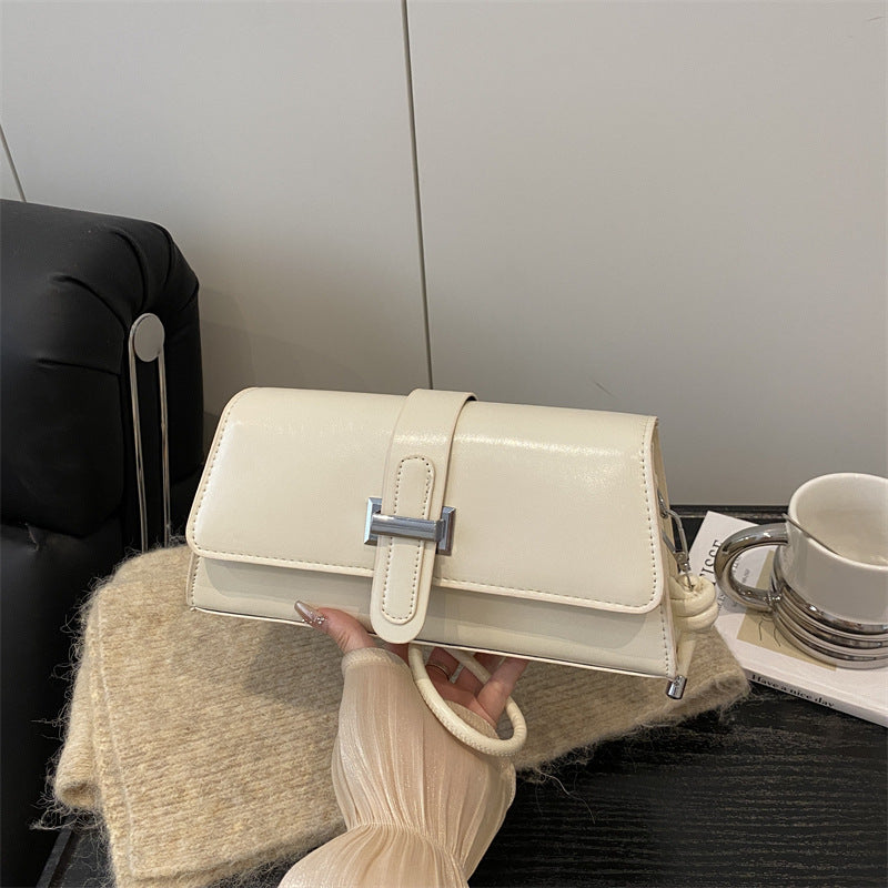 Elegant French-style Mini Tote Bag 2025 New Trendy Crossbody Shoulder Bag with Chic Buckle Design for Daily Wear