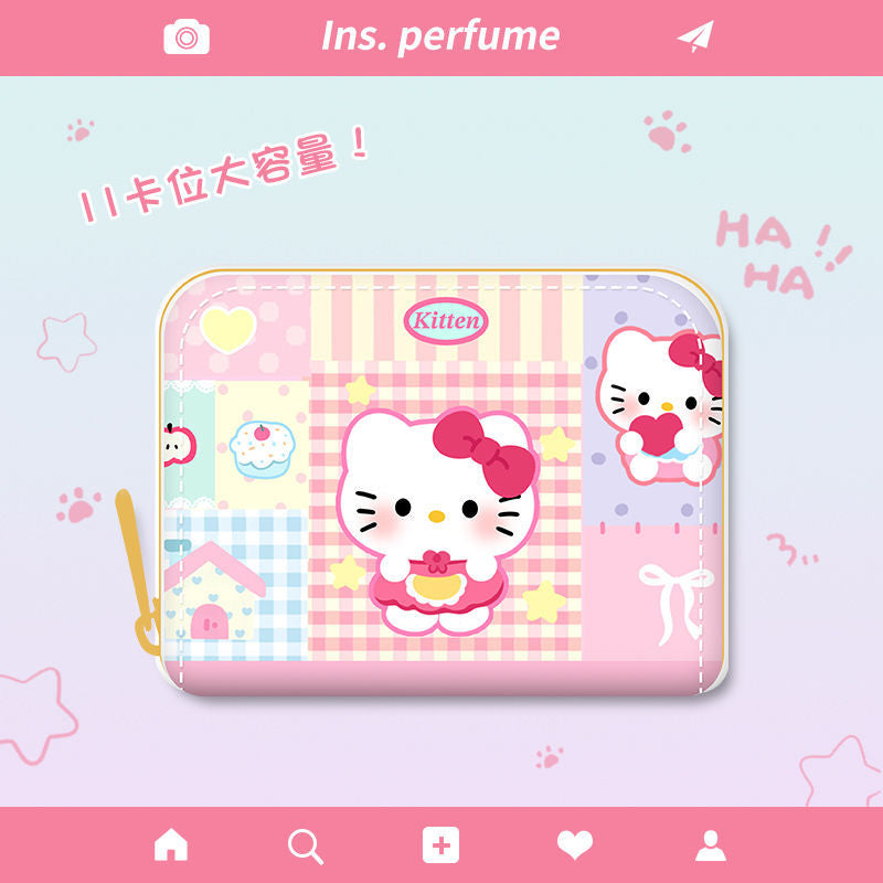 Cartoon Card Holder Women's Cute Large Capacity Multiple Card Slots Certificate Holder Mini Small Coin Purse