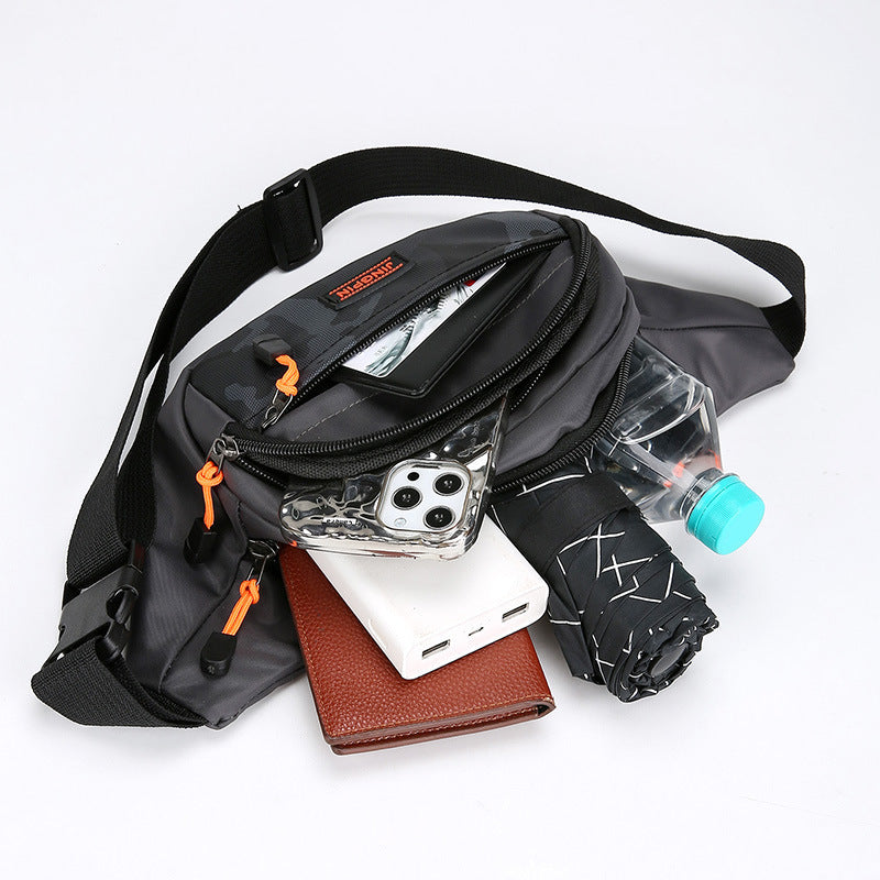 New Exercise Belt Bag Men's Outdoor Multifunctional Chest Bag Waterproof and Hard-Wearing Large Capacity Cash Bags