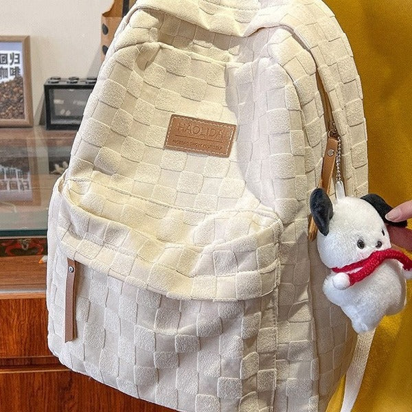 Stylish Quilted Backpack for Students and Daily Use with Large Capacity and Comfortable Design