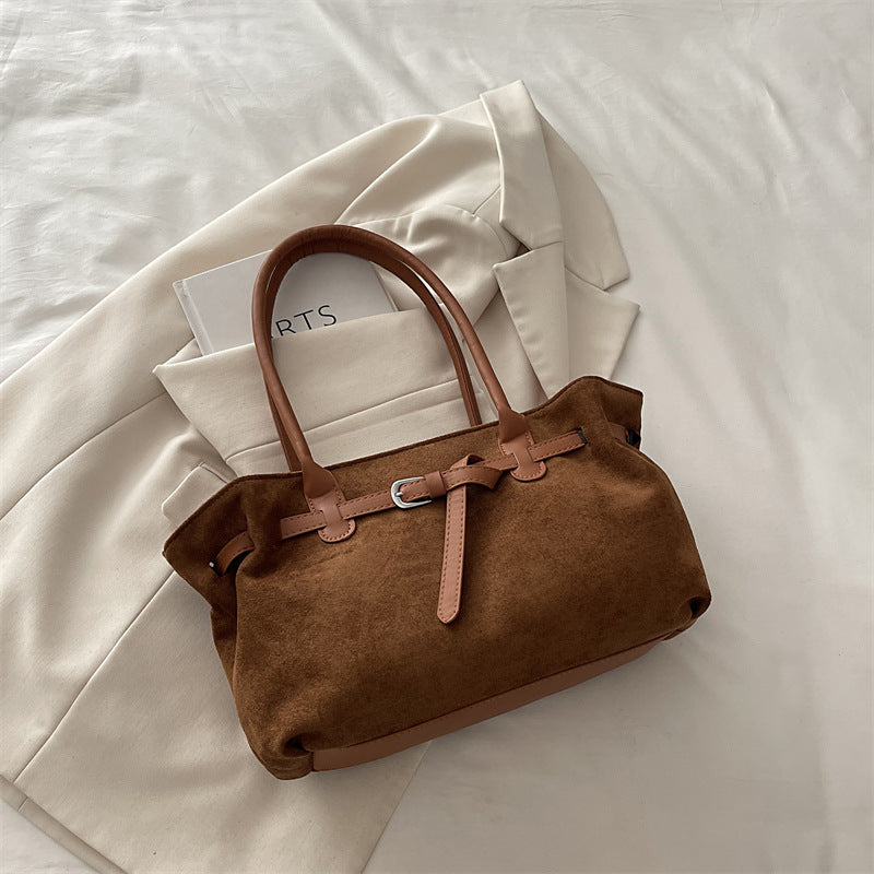 New Casual Retro Suede Bag Women's Shoulder Underarm Bag