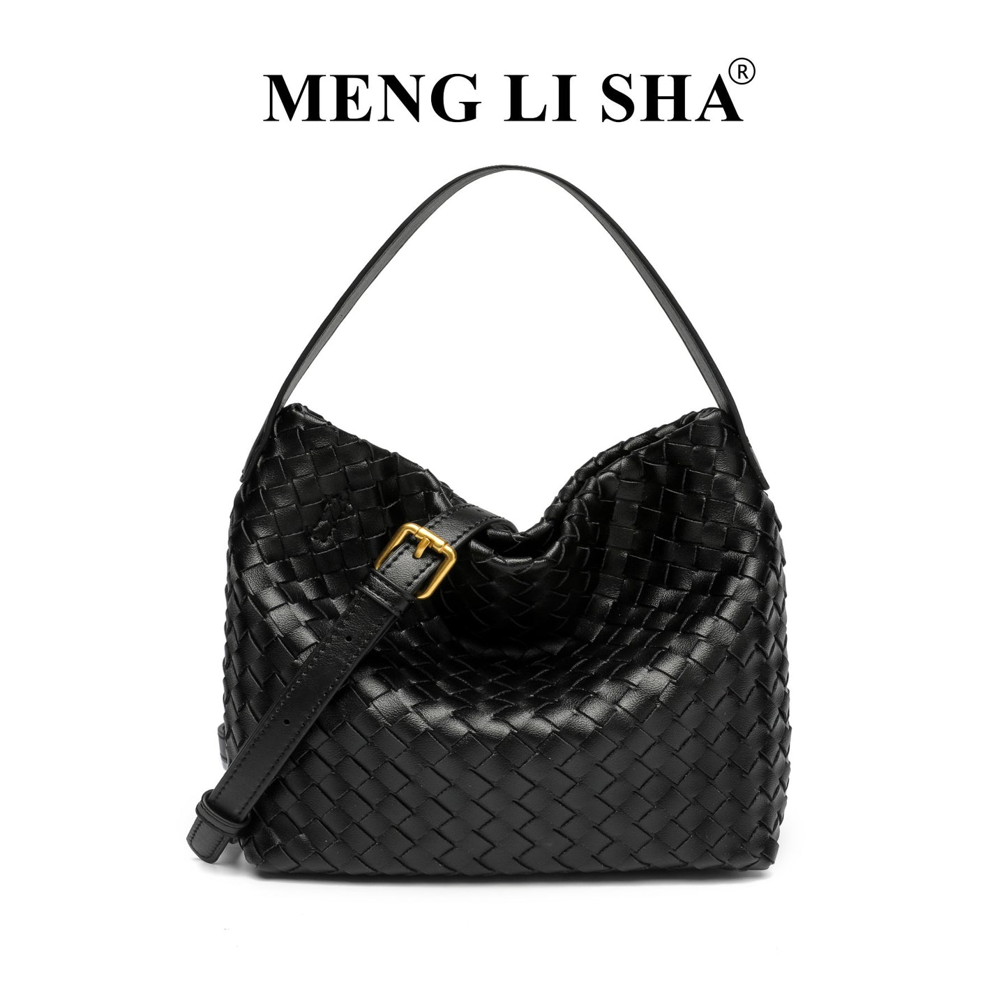 Women's Bag New High-Grade Bucket Woven Bag Commuter's All-Matching European and American Fashion Shoulder Crossbody Tote Bag