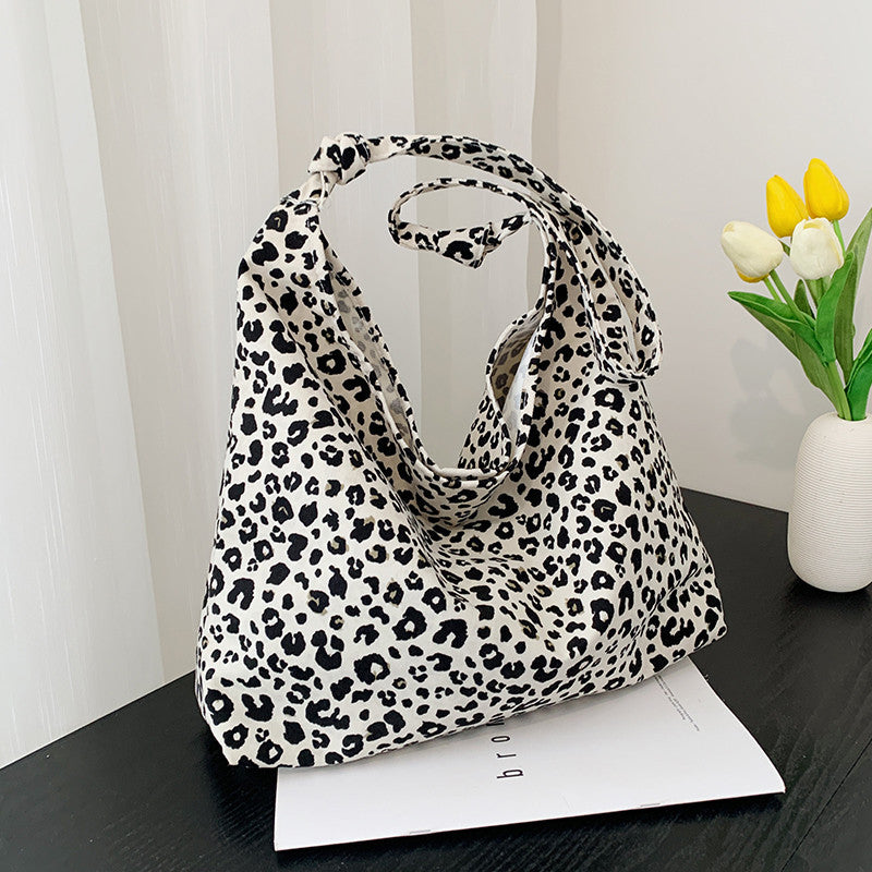 Crossbody Bag Women's Leopard Print Little Bunny Modern Cloth Bag Simple Casual Shoulder Bag
