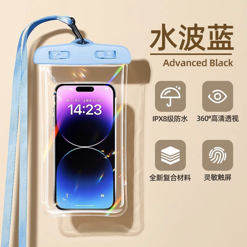 High-Transparency Waterproof Phone Case with Touch Screen Function for Swimming, Diving, and Outdoor Activities