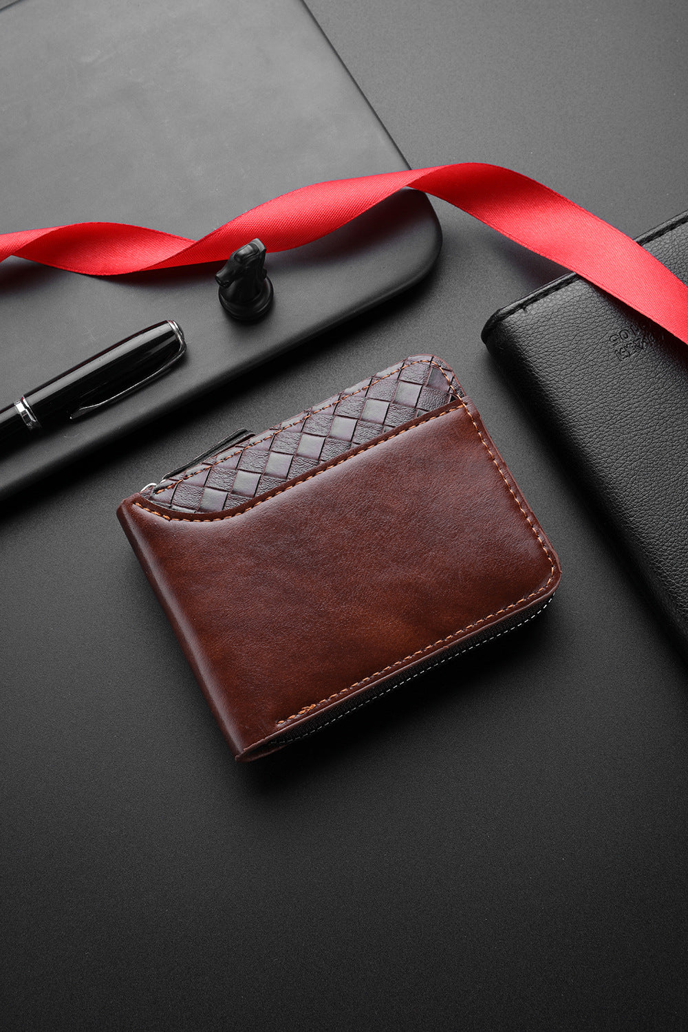 New Men's Zipper Wallet Short Youth Trendy Bag