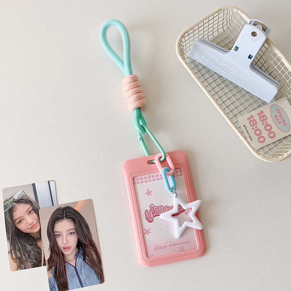 Sweet Star Pendant Card Holder Design Suitable for Card Daily Storage Fresh Girl Style Portable Card Holder