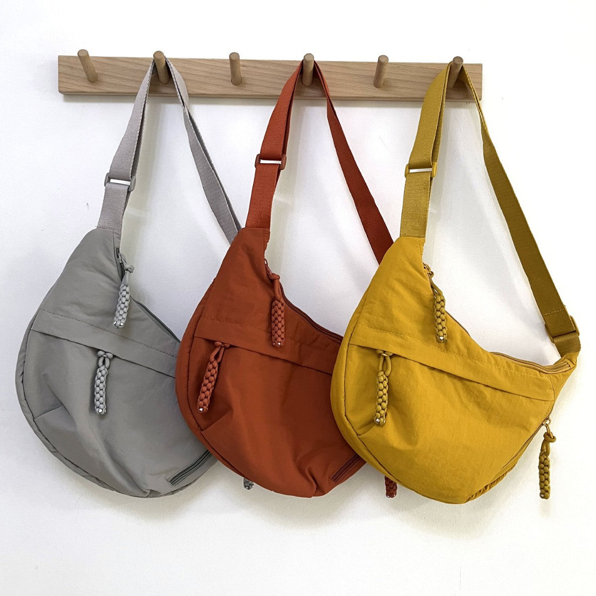 Fashion Cloth Bag Female Student Satchel Nylon Crossbody Cloth Bag Large Capacity Shoulder Bag Japanese Dumpling Bag