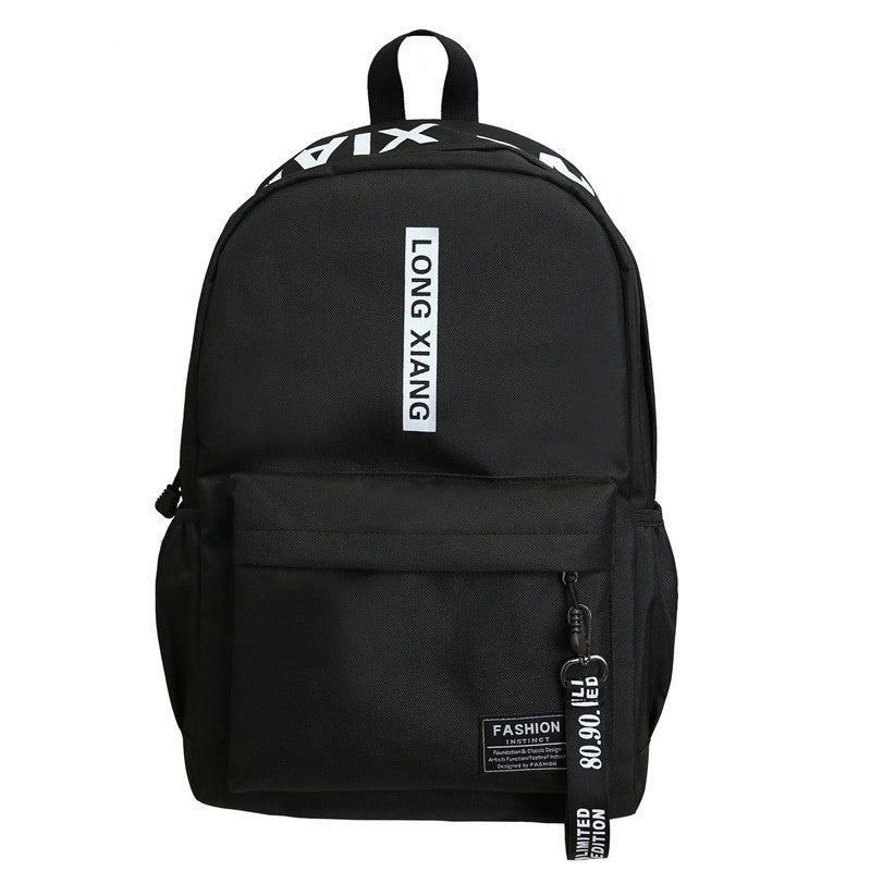 New Schoolbag Men's and Women's Korean-Style High School Cloth Bag Campus Minimalist College Student Fashion Brand Easy-to-Match Backpack