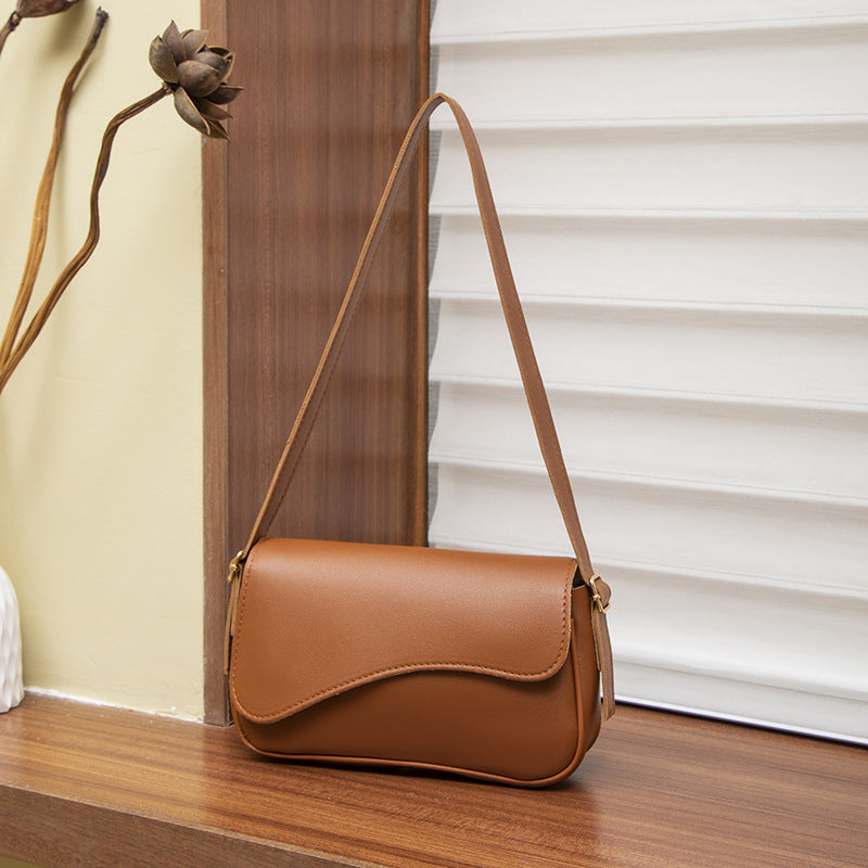 2025 New Fashion Magnetic Flap Crossbody Bag for Work and Daily Use, Minimalist Square Design with Hidden Zip Pocket