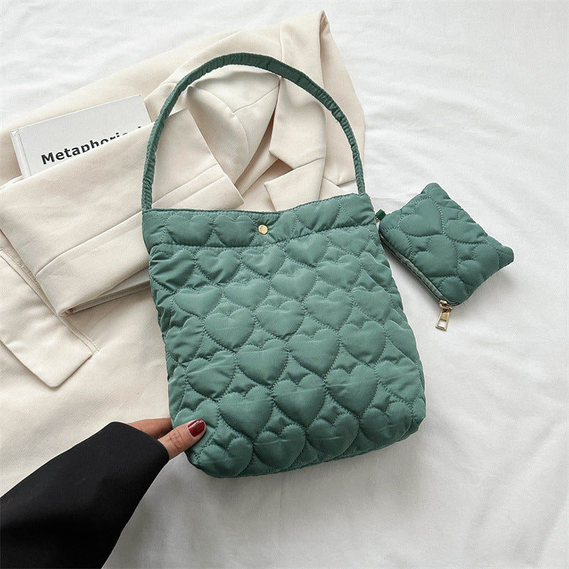 Tote Bag Women's New Fashion Retro Large Capacity Handbag Simple Casual Student Shoulder Bag