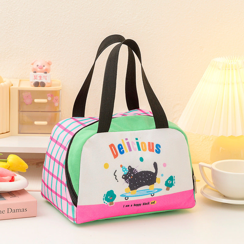 New Cute Heat Preservation Lunch Box Bag Student Office Worker Lunch Box Bag Thick Aluminum Foil Handbag