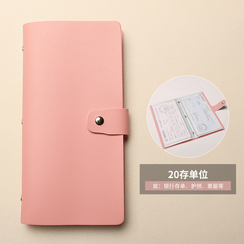 Bill Bank Deposit Single Clip New Check Multi-Function Folding Card Versatile Bag Men and Women