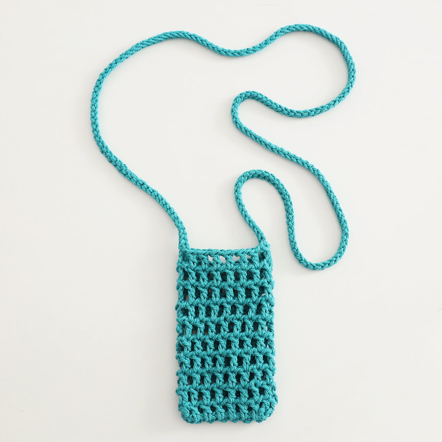 Handmade Crochet Crossbody Phone Bag with Hollow Design for Casual Everyday Use