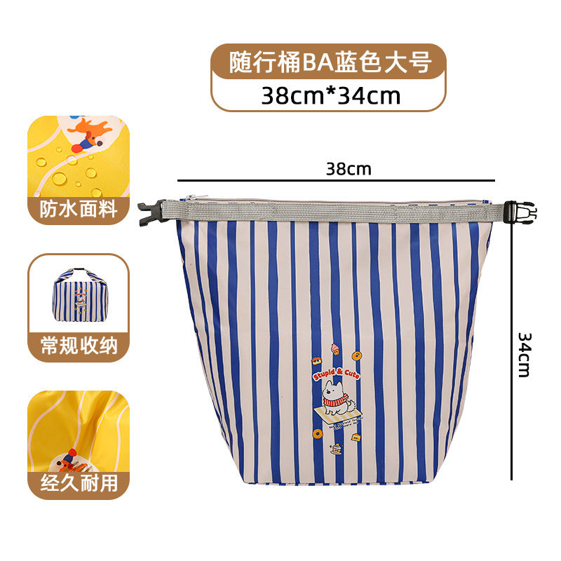 Cute Cartoon Travel Organizer Bag for Clothes, Toiletries and Essentials - Waterproof & Multi-functional
