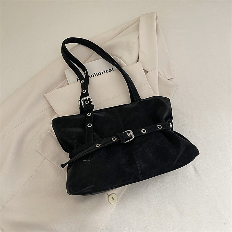 New Locomotive Style Underarm Bag Women's Korean-Style Large Capacity Commute Minimalist Shoulder Handbag