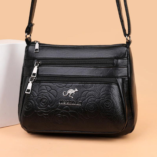Textured Middle-Aged Mom Bag New Women's Shoulder Messenger Bag Grandma Bag