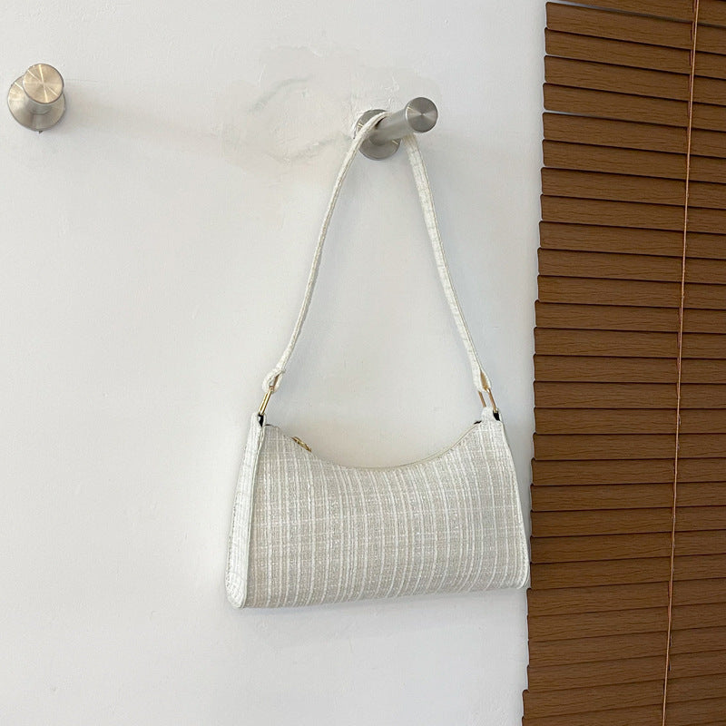 Simple Plaid Design Underarm Bag Women's Cross-Border Trendy One-Shoulder Bag Fashion Good-looking Commuter's All-Matching Women's Bag