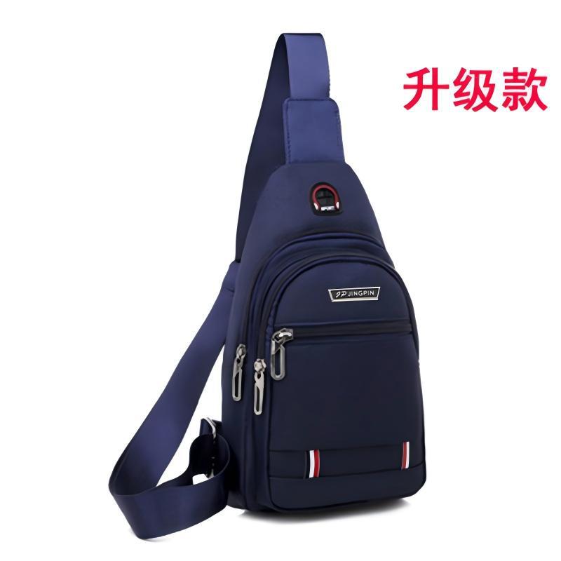 Fashionable Waterproof Crossbody Bag with Zippered Main Compartment and Earphone Hole for Daily Use