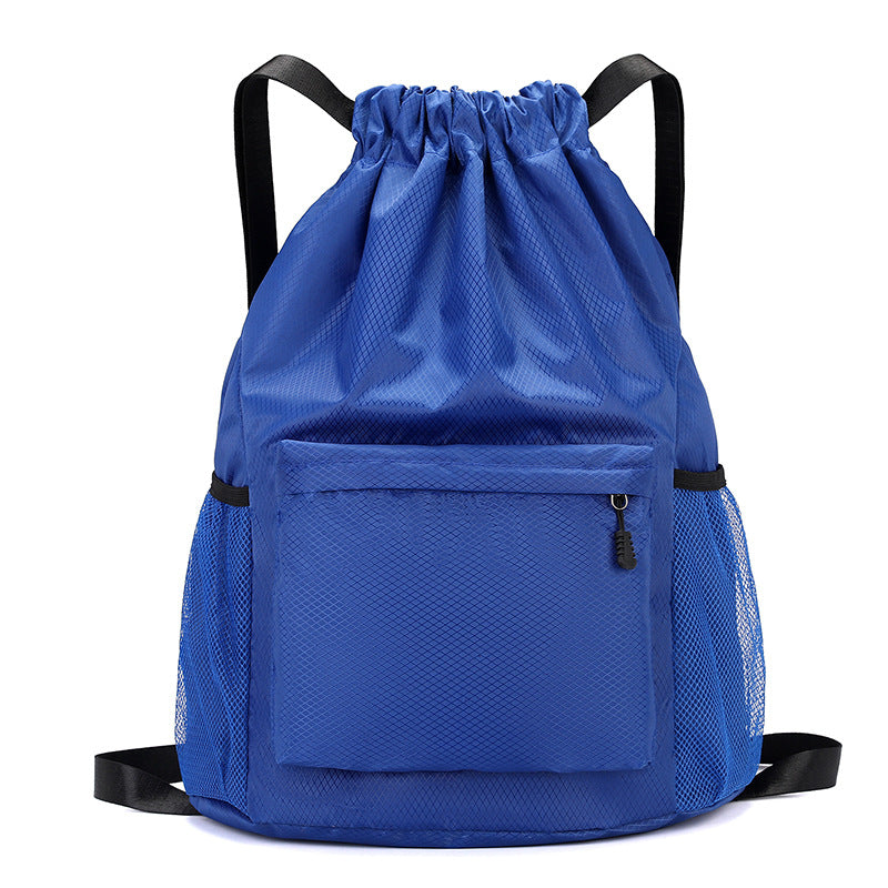 Women's Backpack Drawstring Bag Drawstring Sports Travel Backpack with Mesh Side Pocket and Front Zipper Pocket Suitable for Fitness Training Daily Use