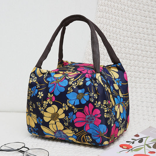 Stylish Waterproof Nylon Handbag with Floral Print for Women - Perfect for Daily Use and Travel