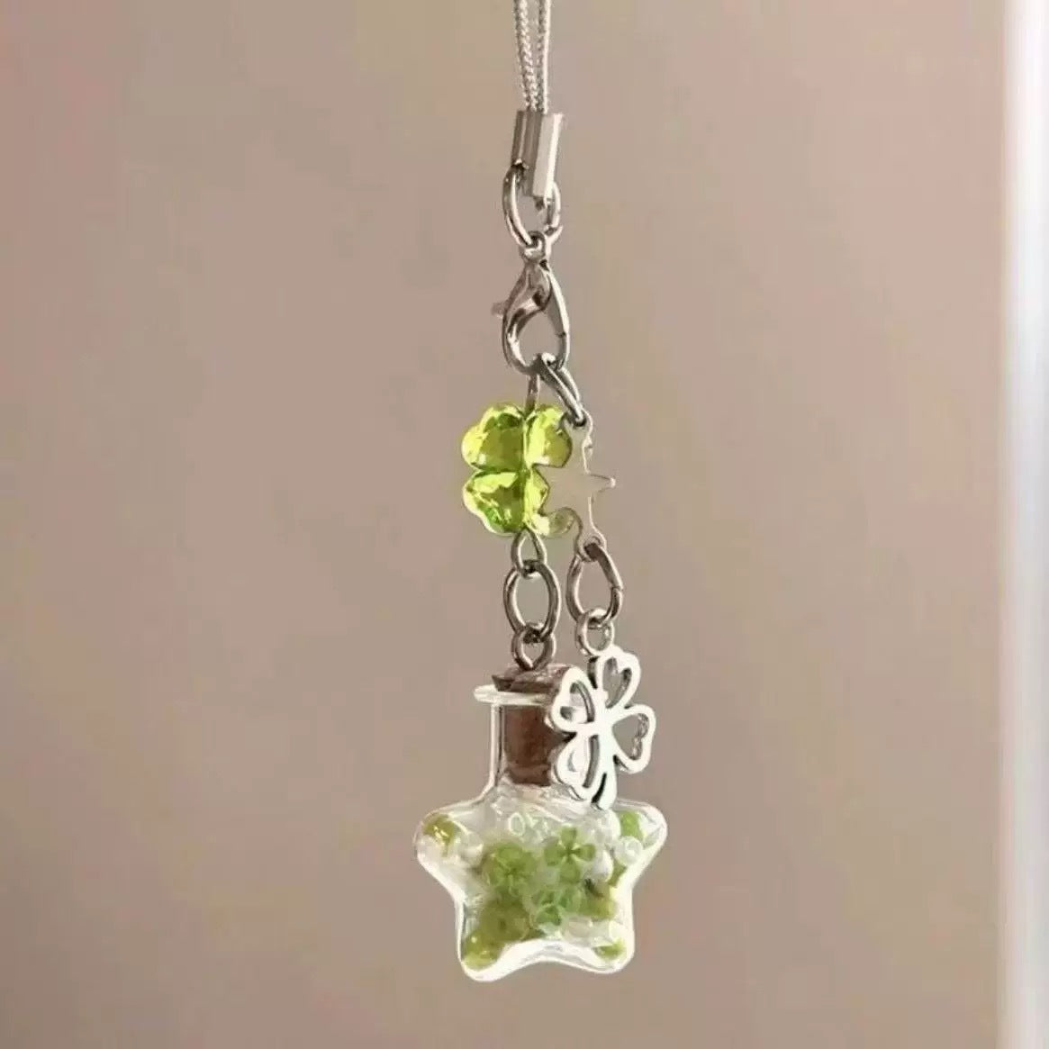 Jasmine maple leaf ginkgo wind chimes pendant phone case charm bag camera keychain lanyard