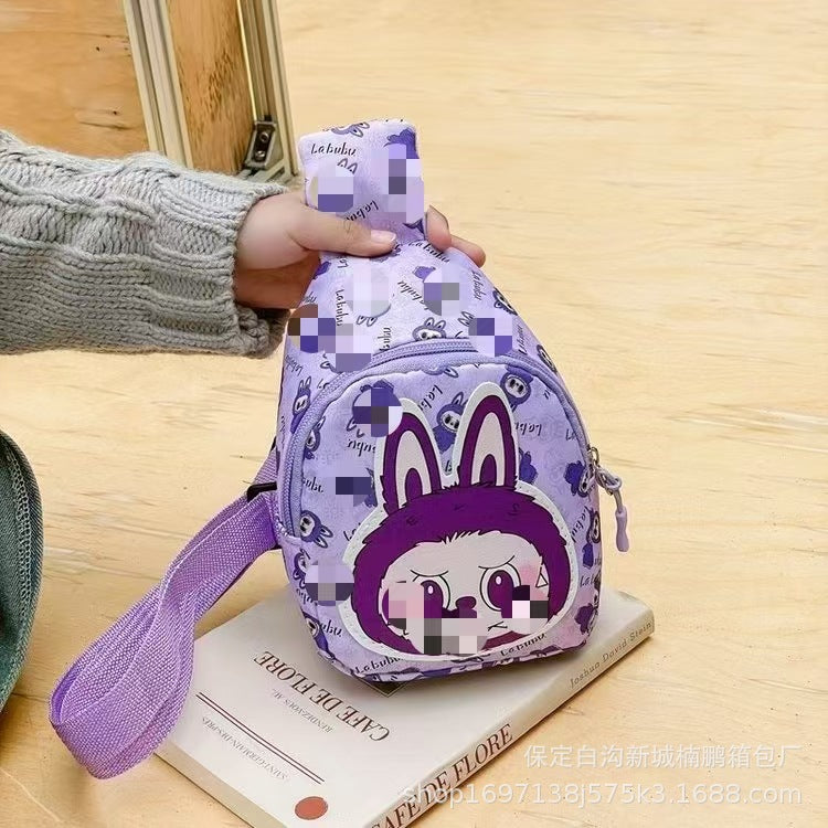 Boys and Girls Cute Cartoon Chest Bag Korean Fashion Casual Small Chest Bag