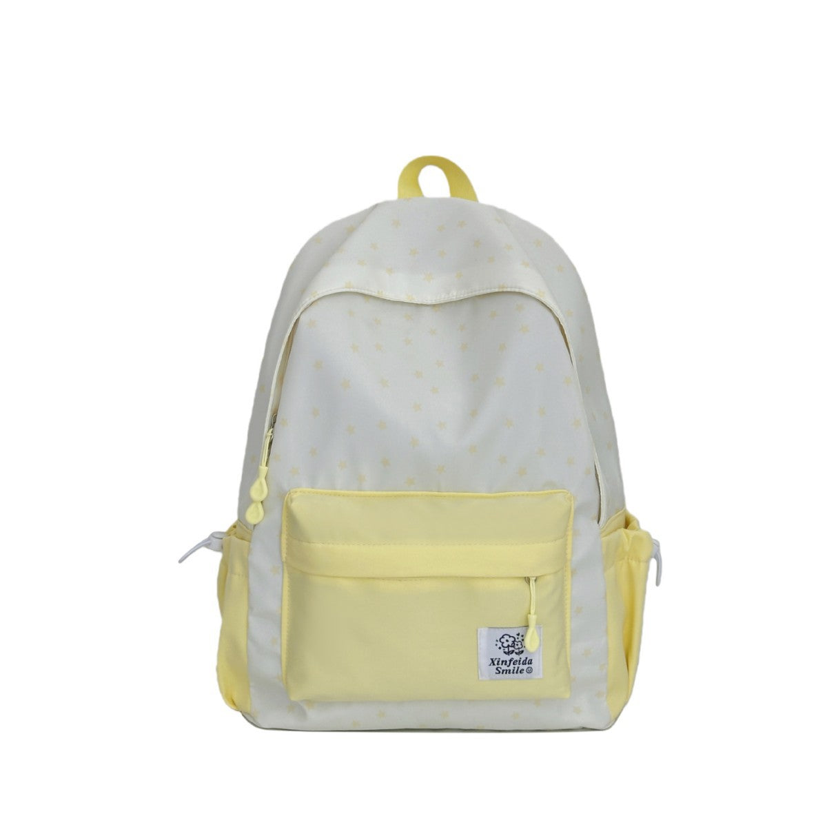 Cute Star Pattern Backpack for Students - Lightweight, Large Capacity, Nylon Material with Soft Inner Lining