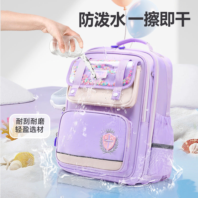2026 New Kids Backpack for Grades 1-6, Lightweight & Ergonomic Design with Large Capacity, Breathable and Waterproof Oxford Fabric, British Style School Bag with Pencil Case and Study Bag Set
