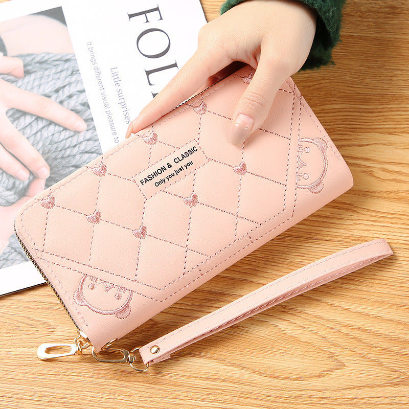New Style Clutch Purse Women's Long Zipper Multi-Function All-matching Wallet Large Capacity Phone Wallet