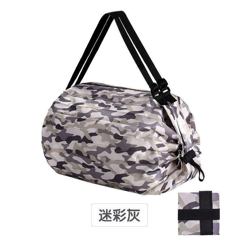 Foldable Supermarket Shopping Bag Women's Travel Sling Bag Portable Large Eco-friendly Shopping Handbag