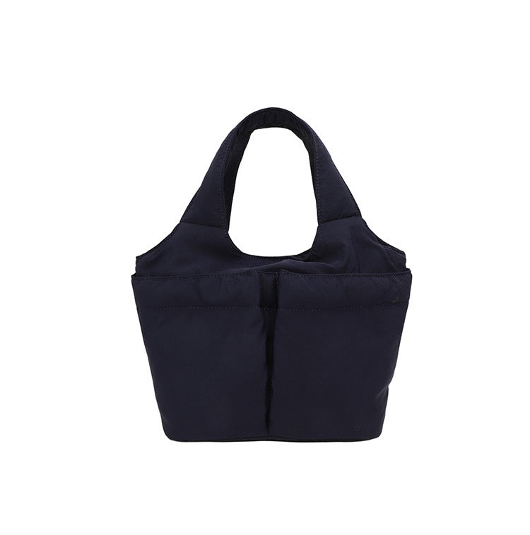Tote Bag Women's Large-Capacity Commuter New Pleated Travel High-Grade Shoulder Messenger Bag
