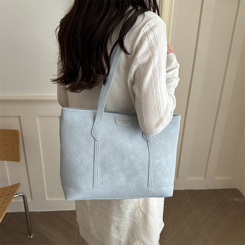 Summer Large Capacity Shoulder Bag Bag Women's New Western Style College Student Class Portable Tote Bag